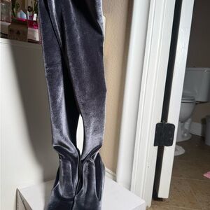 Rene Caovilla Silver Glitter Boots